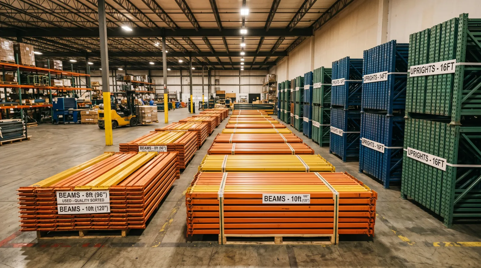 Used and refurbished pallet racking available for sale in Indianapolis, IN