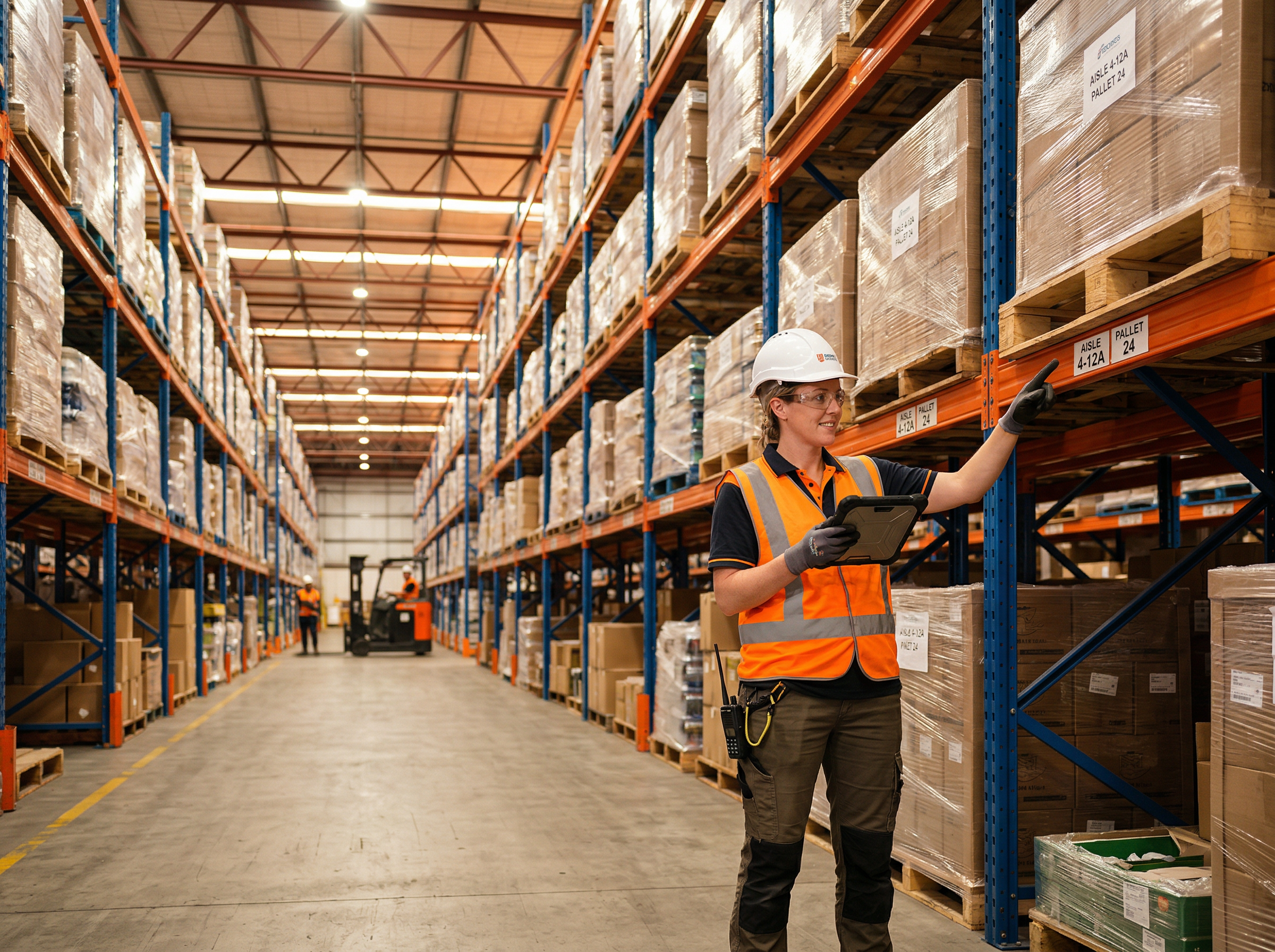 Indy Pallet Racking warehouse professional inspecting pallet racking system