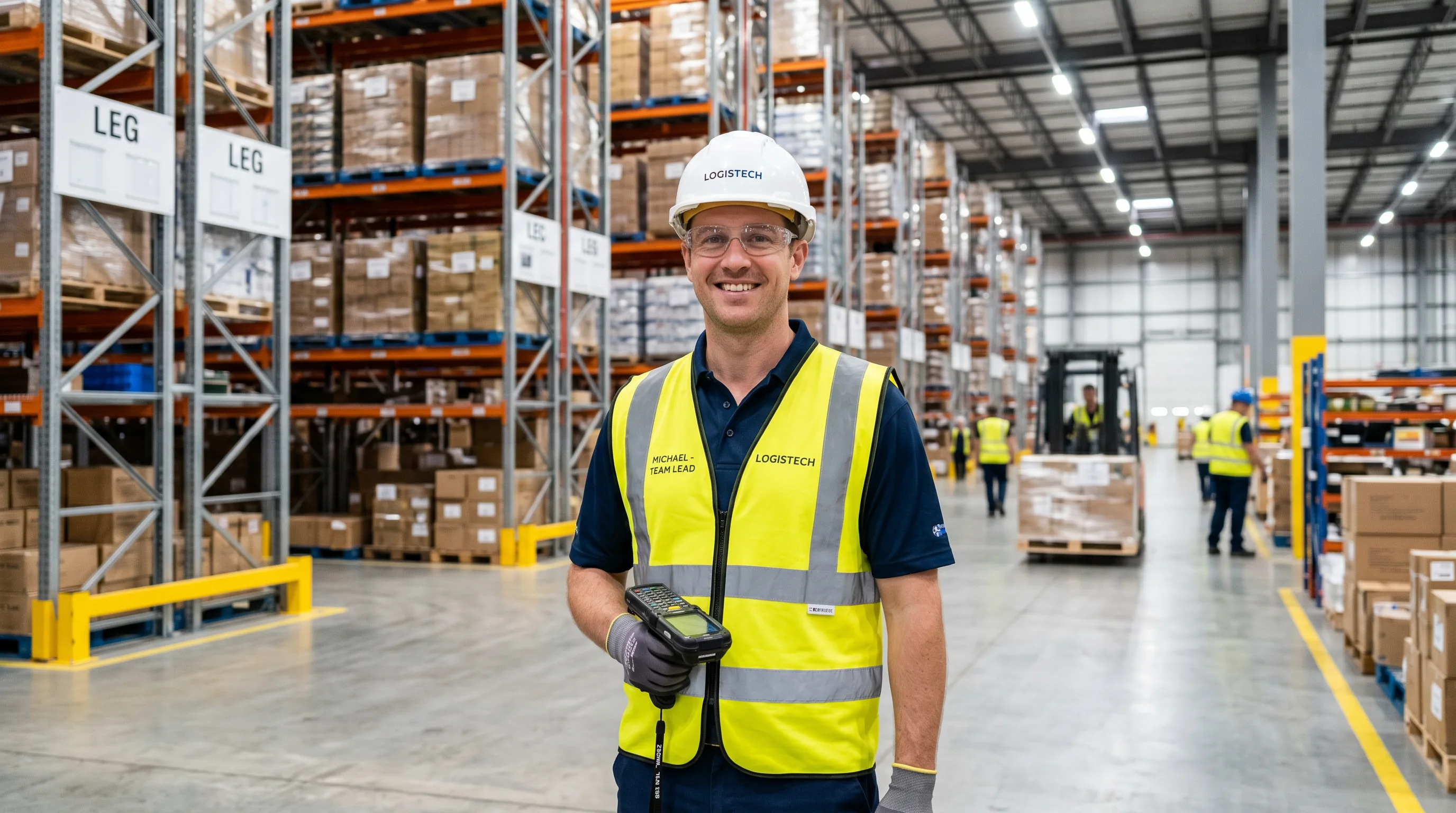Indy Pallet Racking warehouse professional inspecting pallet racking system